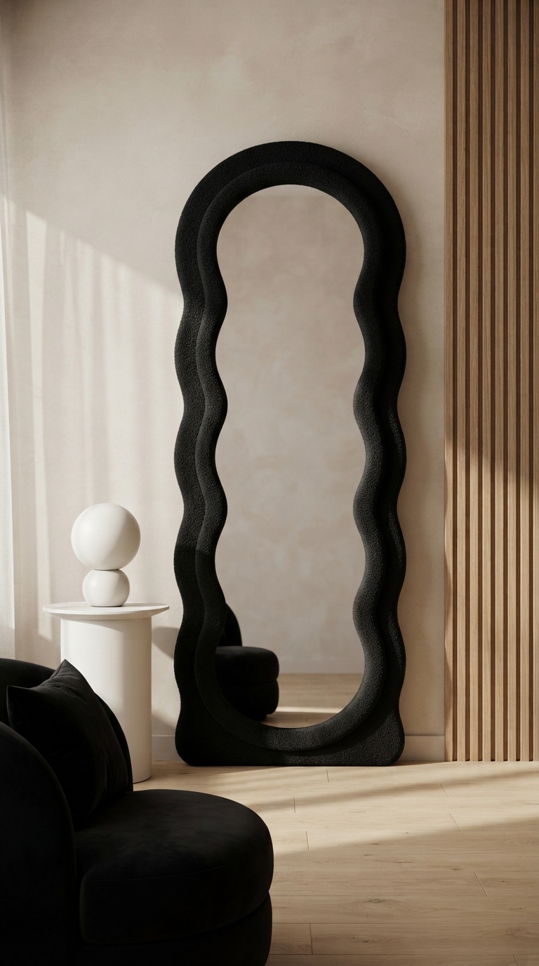 63"x24" Wavy Black Arched Full-Body Mirror Review: Bold, Sculptural, Modern